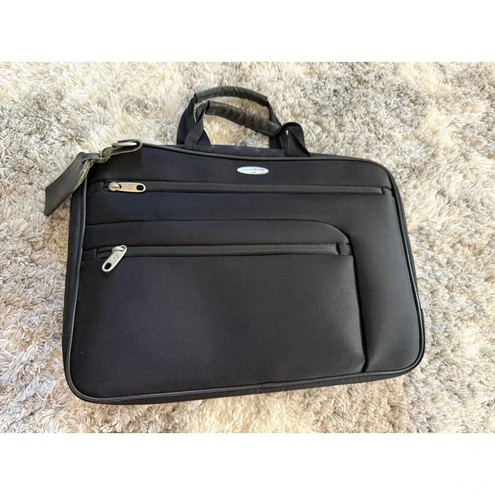 Samsonite Business Laptop Briefcase Messenger Bag Black Ballistic Nylon